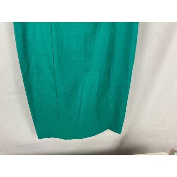 S.L. Fashion Jade Taffetta Formal Cocktail Shift Dress Flower Accent New Sz.10 - Picture 7 of 13